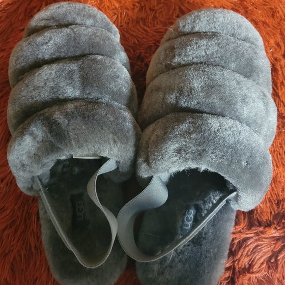 Ugg slippers- full coverage front, Very warm and Cozy warm neutral color dark gr - Picture 1 of 5